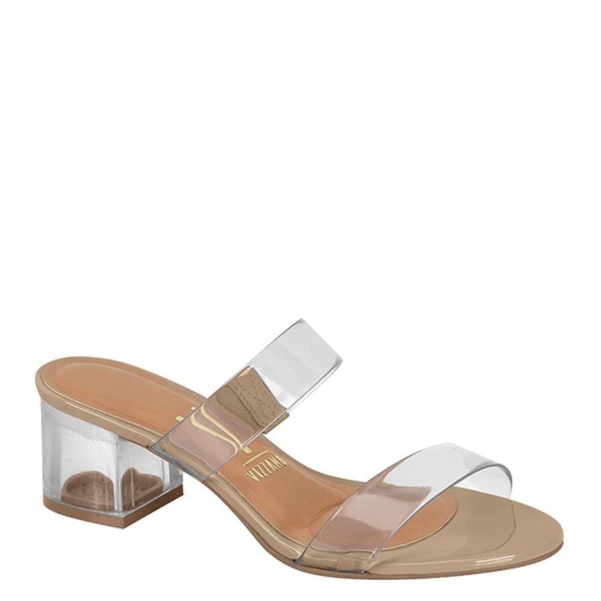 Tamanco Feminino Vizzano Cristal 6442103 - Bege Menor preço em Tamanco Feminino Vizzano Cristal 6442103 - Bege