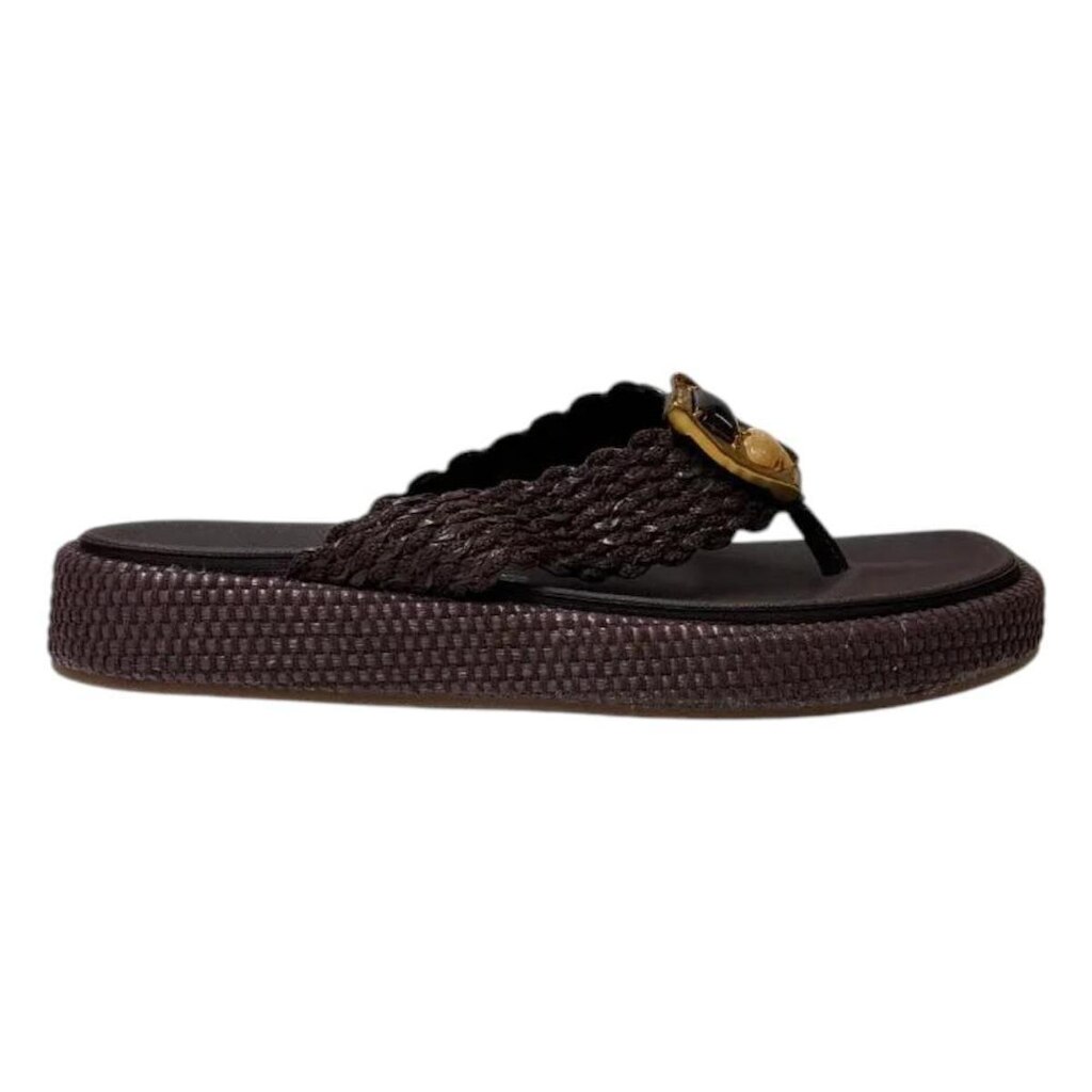 Tamanco Feminino Vizzano Tira Larga Tramada Marrom 6506.133