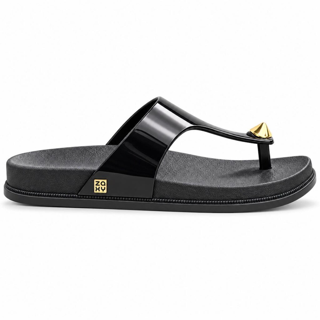 Tamanco Feminino Zaxy Buzz de Dedo com Tiras Brilhantes