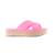 Tamanco Flatform em Couro Rosa Loucos e Santos - Rosa