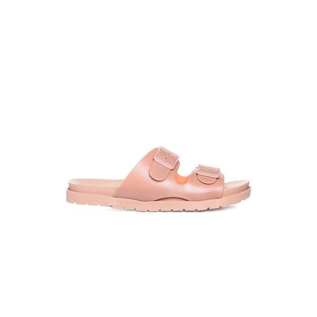 Tamanco Flatform Pixolé Fivelas Nude