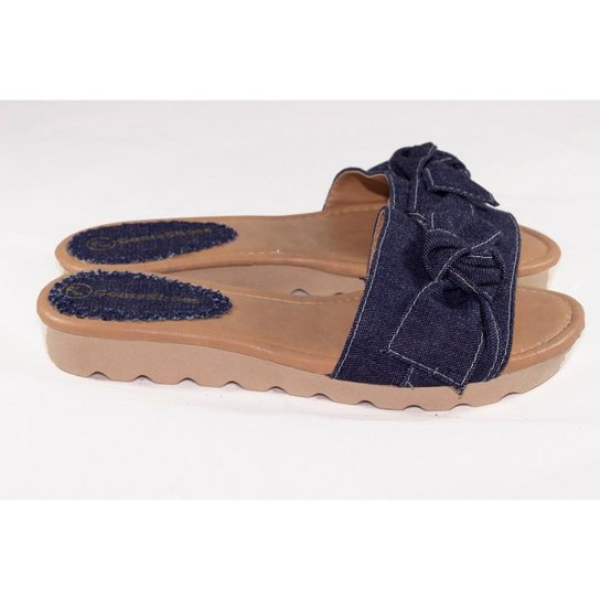 Tamanco Gomes Shoes Tratorada Tamanco Feminina - Azul