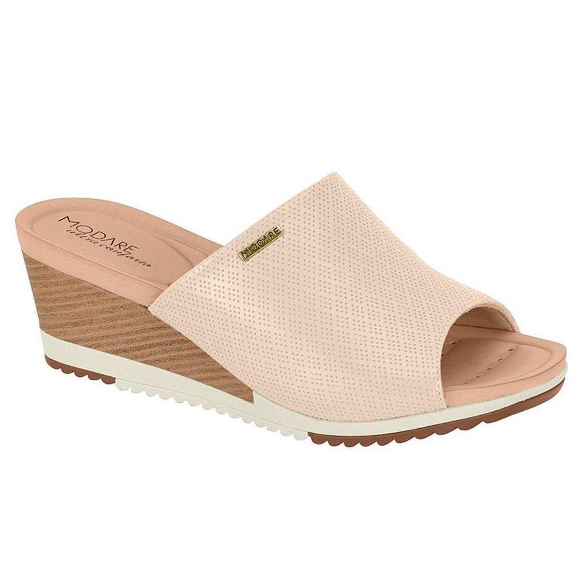 Tamanco Modare Anabela Ultraconforto 7123 136 33/40 - Creme Menor preço em Tamanco Modare Anabela Ultraconforto 7123 136 33/40 - Creme