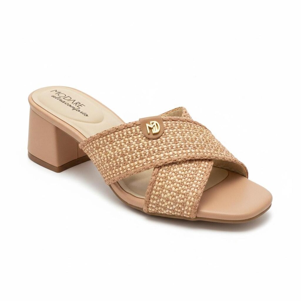 Tamanco Modare Feminino Nude Camel Anatômico Casual - NUDE NATURAL CAMEL - 36