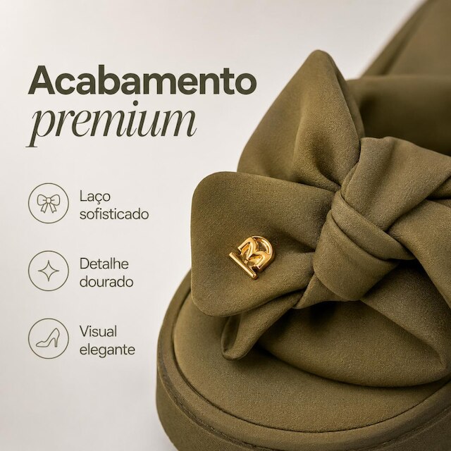 Tamanco Modare Feminino Plataforma com Laço Preto Nobuck
