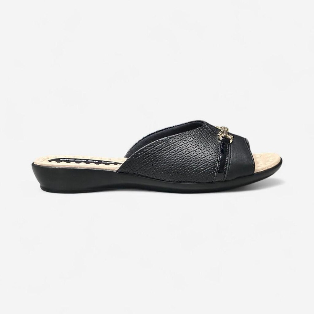 Tamanco Piccadilly Slide Preto