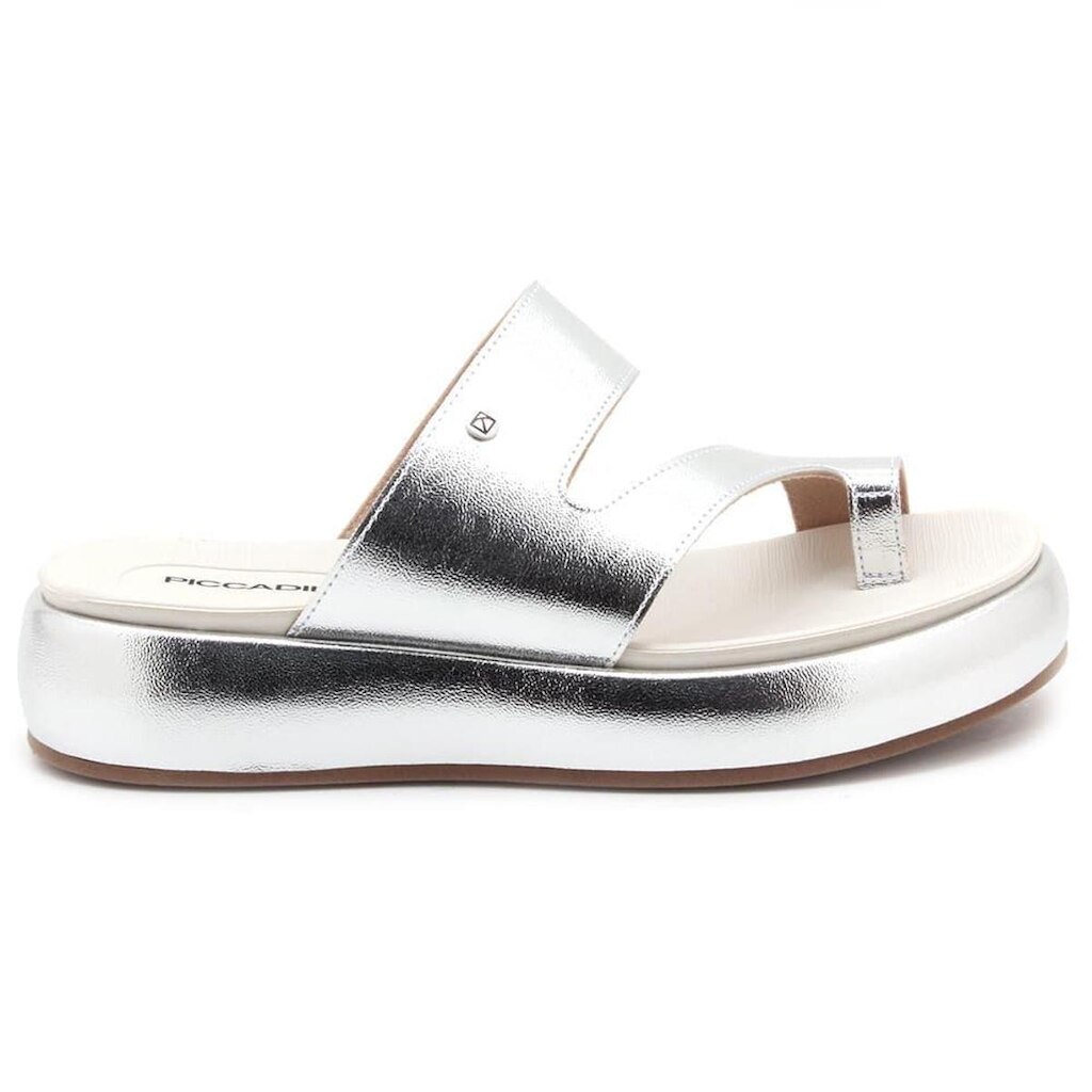 Tamanco Piccadilly Sol Anabela Wide Fit Metalizada Calce Fácil Feminino 459020