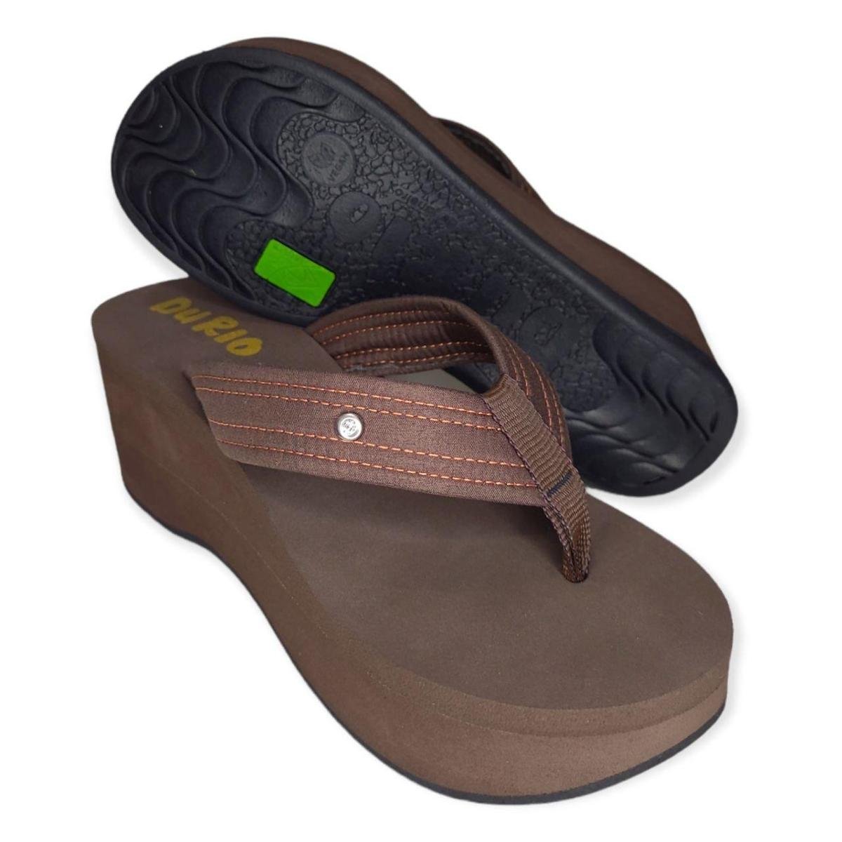 Tamanco Plataforma Anabela DuRio Tijuca Ortopedico Esporao - Marrom Menor preço em Tamanco Plataforma Anabela DuRio Tijuca Ortopedico Esporao - Marrom