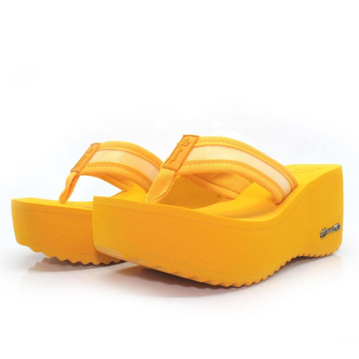 Tamanco Plataforma Anabela Feminino Barth Shoes Hibisco - Amarelo | Zattini