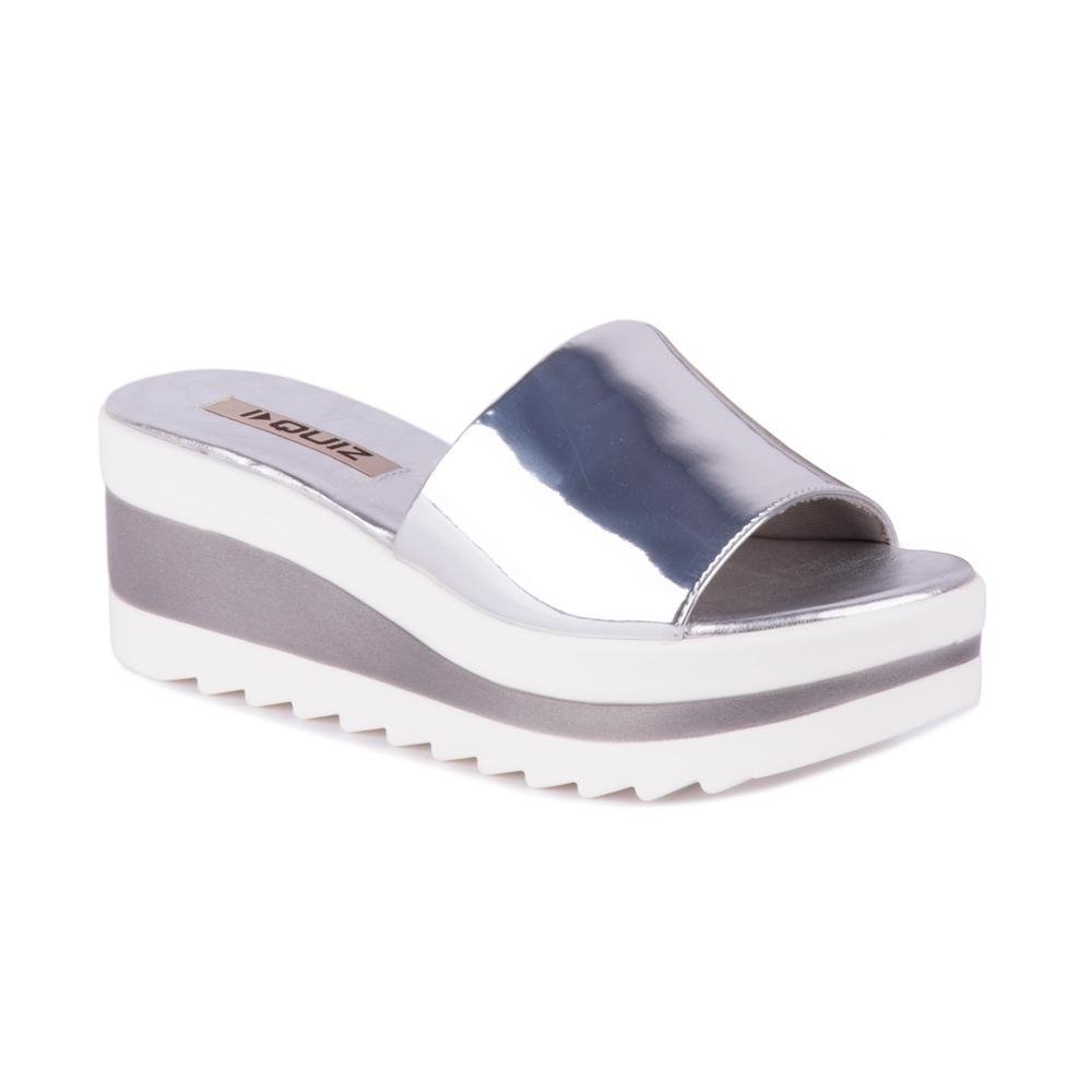 Tamanco Quiz Anabela Metalizado | Zattini