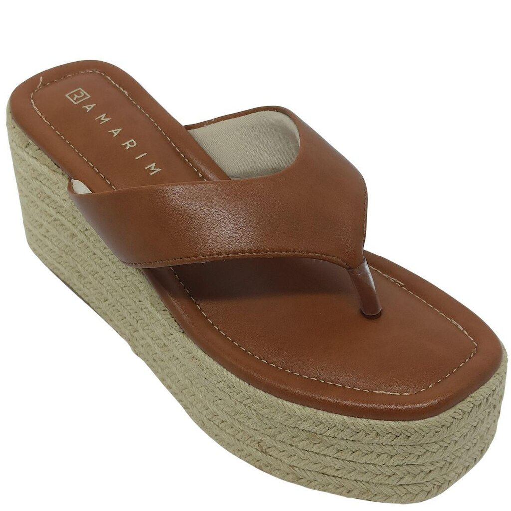 Tamanco Ramarim Feminino com Trançado em Linha e Salto 9cm