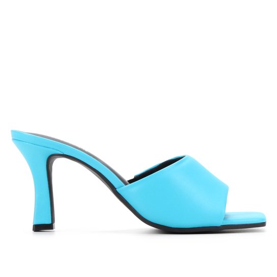 Tamanco Shoestock Basic Salto Médio - Azul