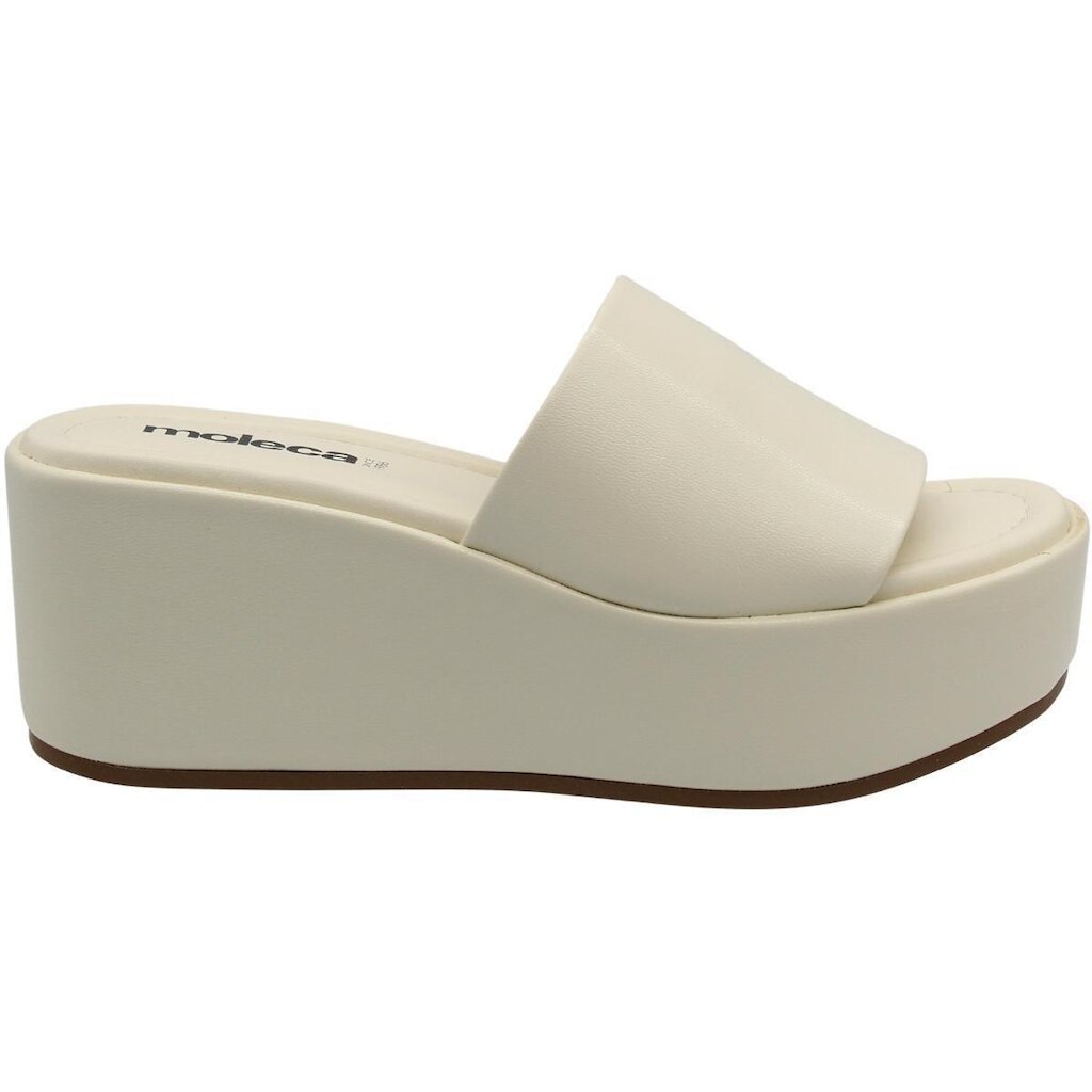 Tamanco Slide Anabela Moleca Napa Turim Feminino