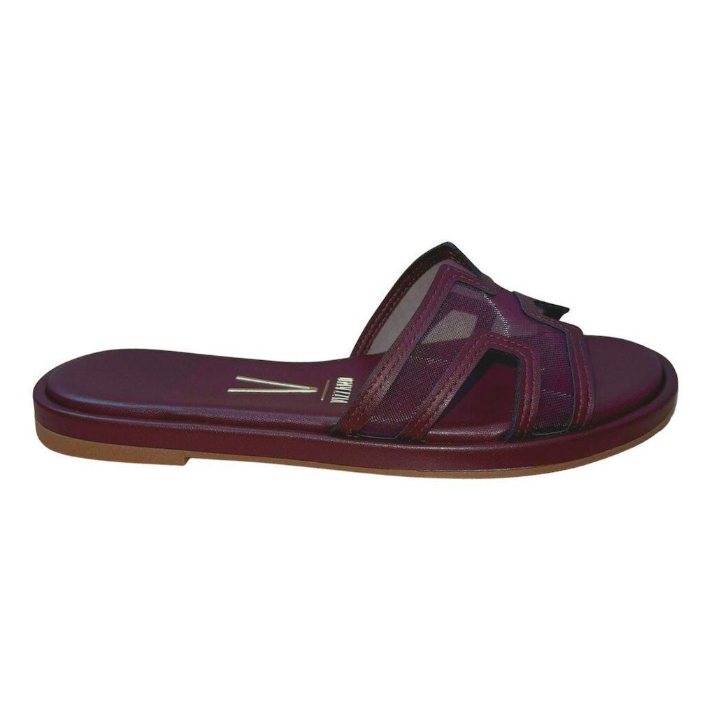 Tamanco Slide Casual Feminino Vizzano 6589.101 Vinho