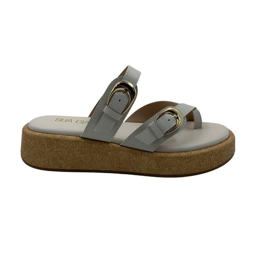 Tamanco Sua Cia Flat Form Off White 4cm 16754 - Off 38