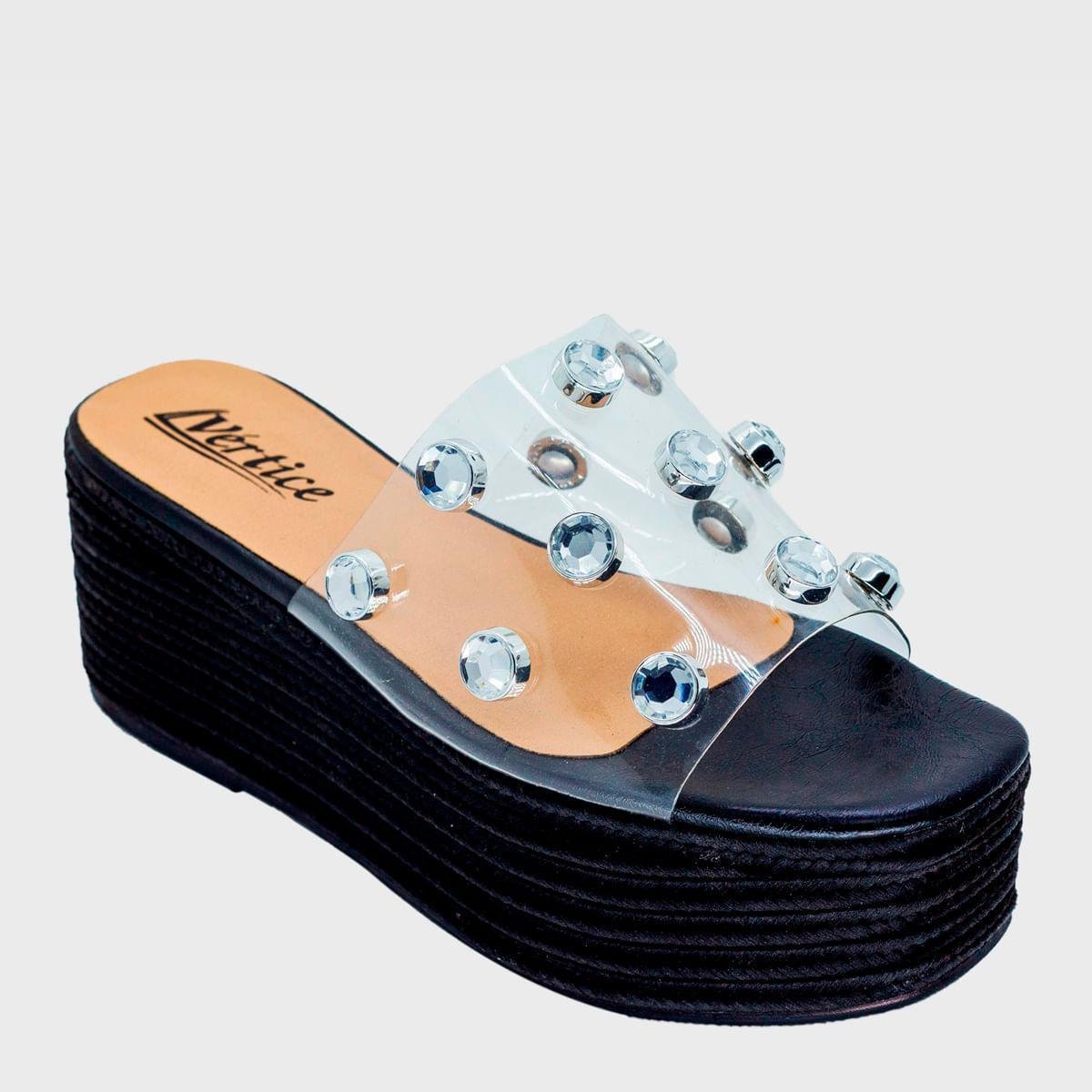 Tamanco Vértice Plataforma Esferas Feminino - Preto | Zattini