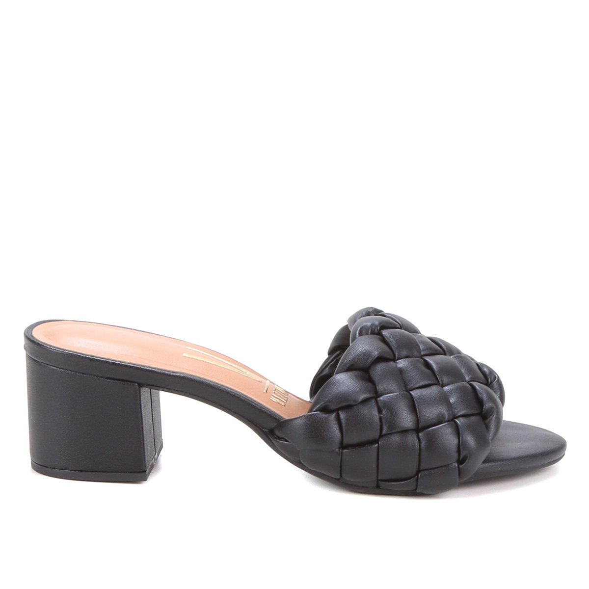 Tamanco Vizzano Trançado Salto Bloco Feminino Menor preço em Tamanco Vizzano Trançado Salto Bloco Feminino