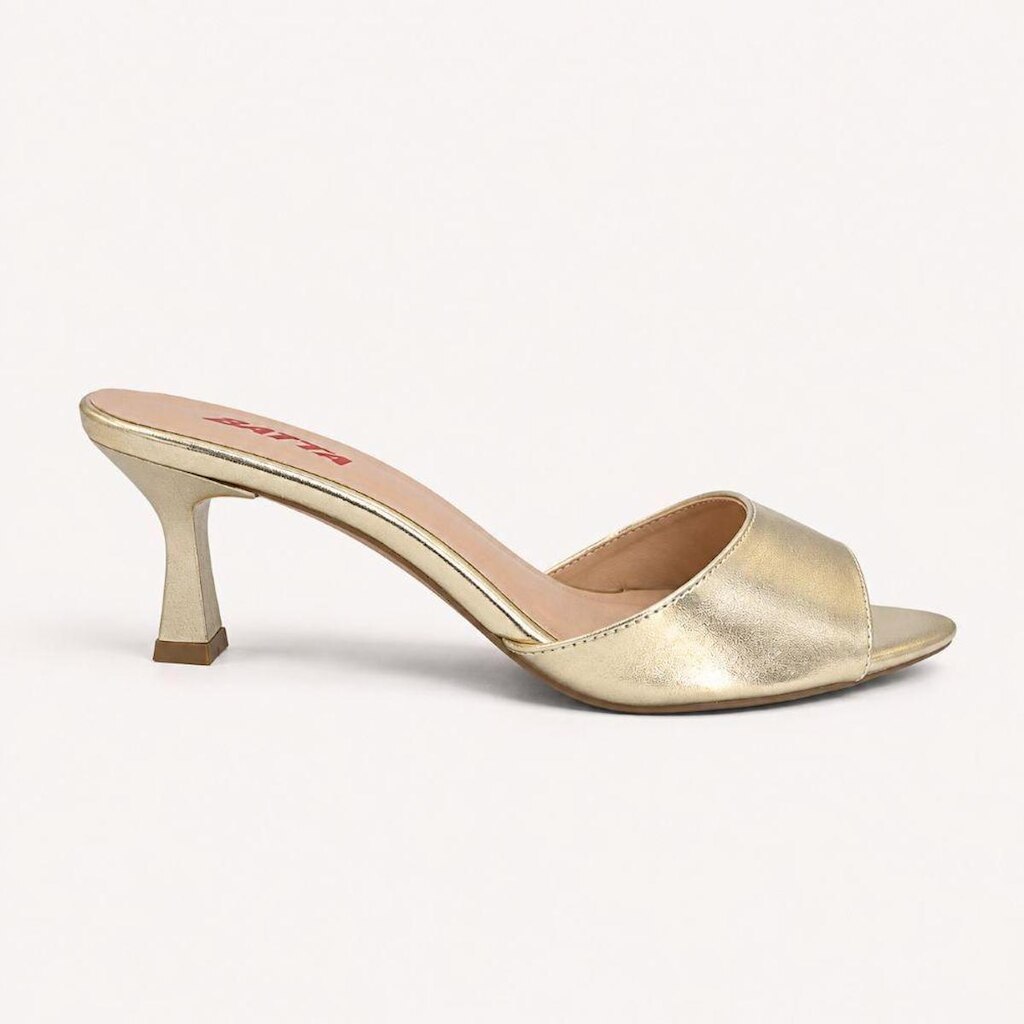 Tamanco Zatta Bico Folha Dandara Dourado Dourado 39