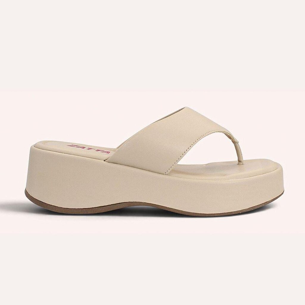 Tamanco Zatta De Dedo Flatform Luma Amendoa Nude 37