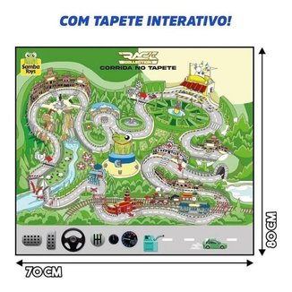 Tapete Infantil - Pista De Corrida Com Acessórios e Carrinhos