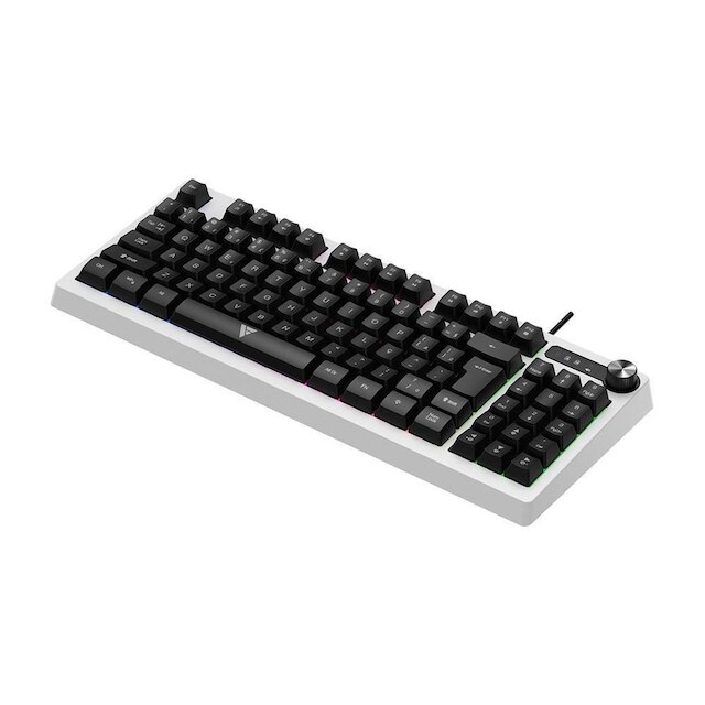 Teclado Gamer Force One Spectre, RGB, Formato Especial De Membrana, Branco - FR.TC.SP.01
