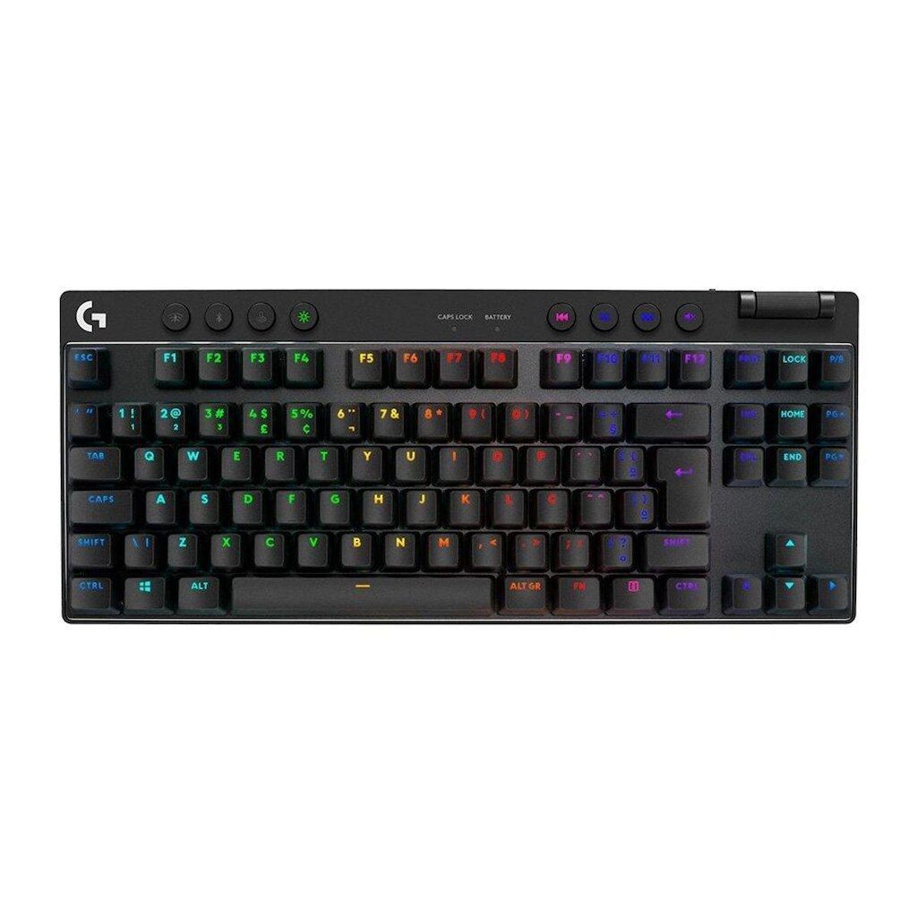 Teclado Gamer Sem Fio Logitech G Pro X com design TKL, Layout US, RGB LIGHTSYNC