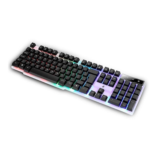 Teclado Gamer Semi Mecânico Rise Mode G1 Full, USB, Preto e Branco - RM-TG-01-BW