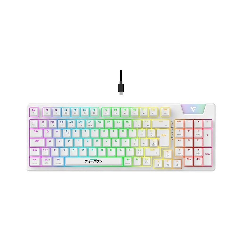 Teclado Mecânico Gamer Force One Yari Switchs Gateron Keycap Personalizável FR.TC.YA.01