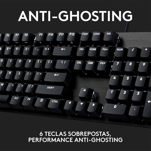 Teclado Mecânico Gamer Logitech G G413 SE, USB, Anti-Ghosting, ABNT2, Preto - 920-010554