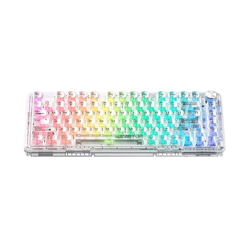 Teclado Mecânico Gamer Machenike K500f-B81 CRYSTAL, 75%, Switch Crystal Tátil Hot-Swappable,