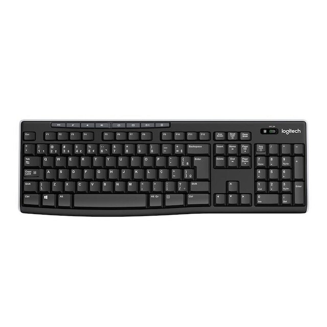 Teclado sem fio Logitech K270 com Teclas de Mídia, Conexão USB, Pilhas Inclusas - 920-004427
