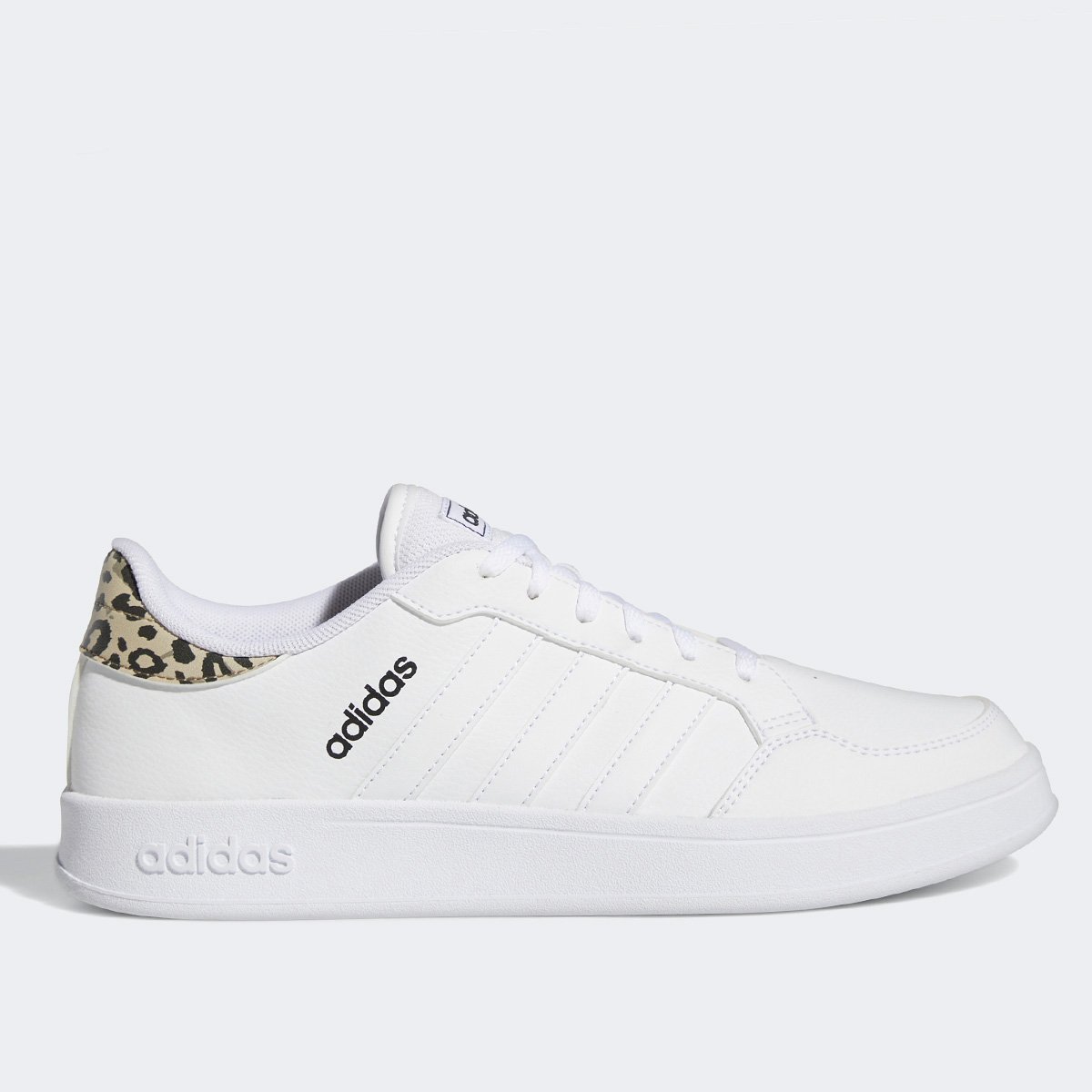 Tênis Adidas Breaknet Feminino - Branco+Marrom Menor preço em Tênis Adidas Breaknet Feminino - Branco+Marrom