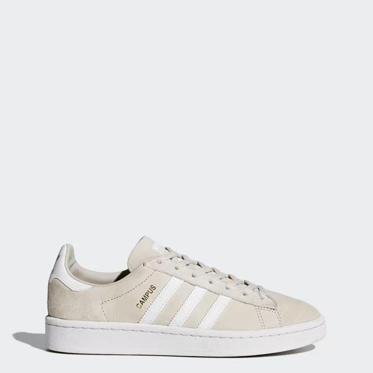 Sapatilhas Adidas Tênis Couro Adidas Originals Campus Bege TÊNIS