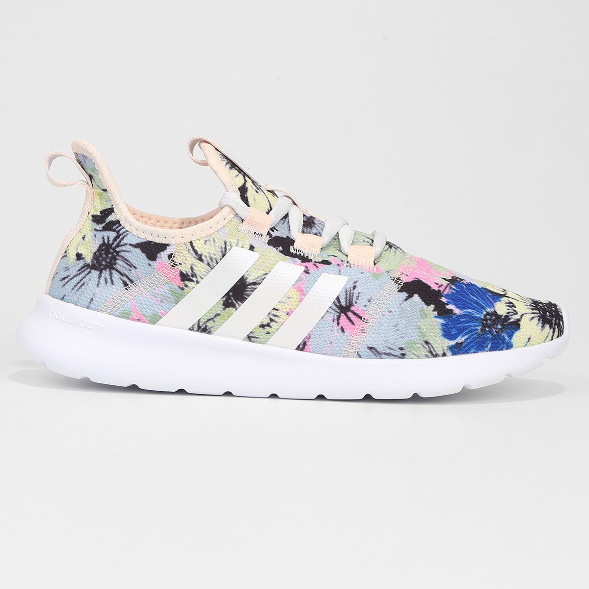 Tênis Adidas Cloudfoam Pure Floral 2.0 Feminino - Verde Menor preço em Tênis Adidas Cloudfoam Pure Floral 2.0 Feminino - Verde