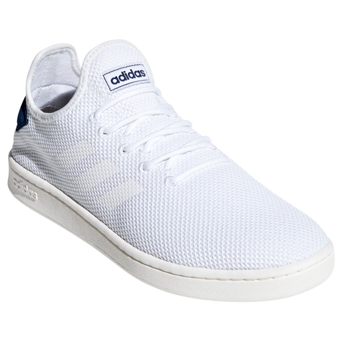 Tênis Adidas Court Adapt Masculino - Branco+Azul Menor preço em Tênis Adidas Court Adapt Masculino - Branco+Azul