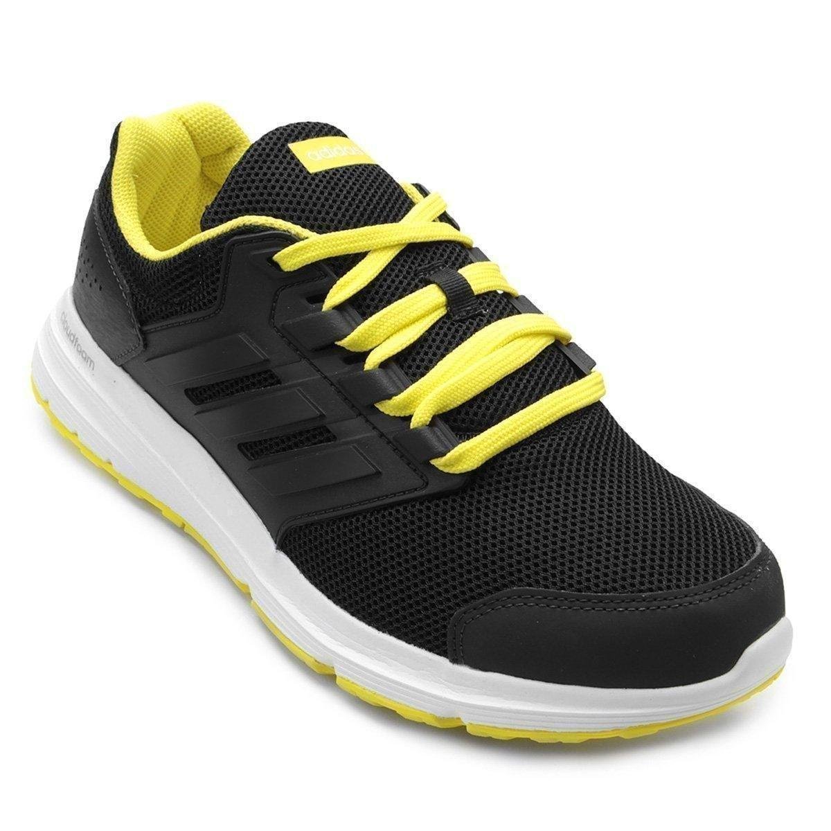 Tênis Adidas Galaxy 4 Masculino - Preto+Branco Menor preço em Tênis Adidas Galaxy 4 Masculino - Preto+Branco