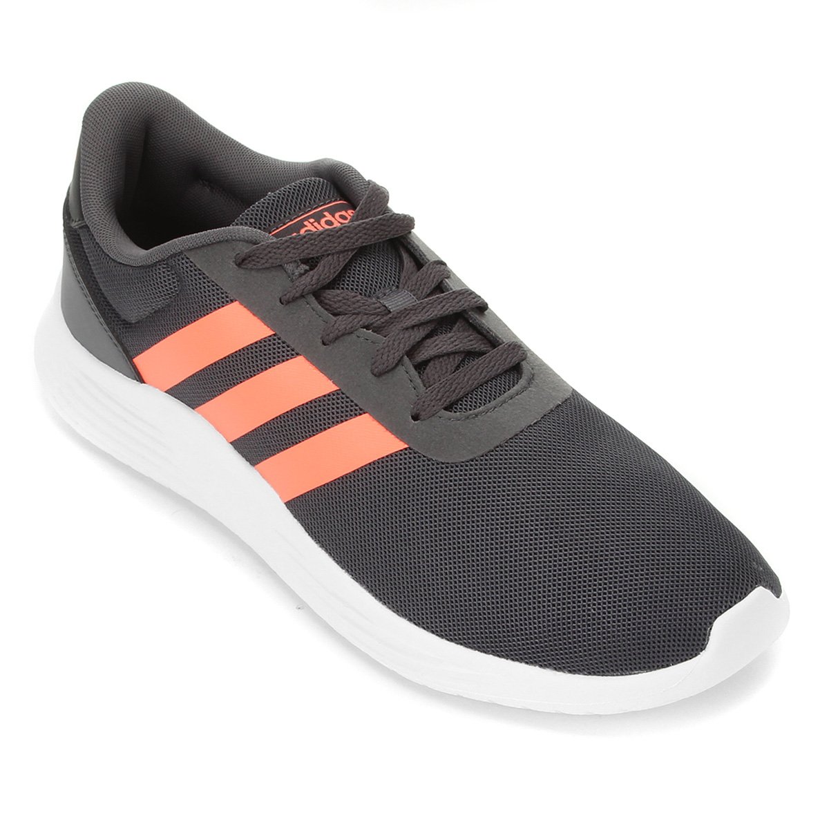 Tênis Adidas Lite Racer 2.0 Masculino - Cinza+Laranja Menor preço em Tênis Adidas Lite Racer 2.0 Masculino - Cinza+Laranja