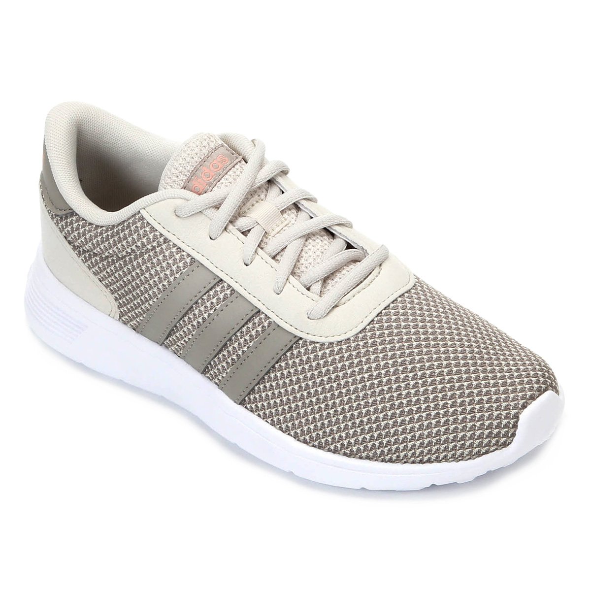 Tênis Adidas Lite Racer W Feminino - Branco e Marrom Menor preço em Tênis Adidas Lite Racer W Feminino - Branco e Marrom