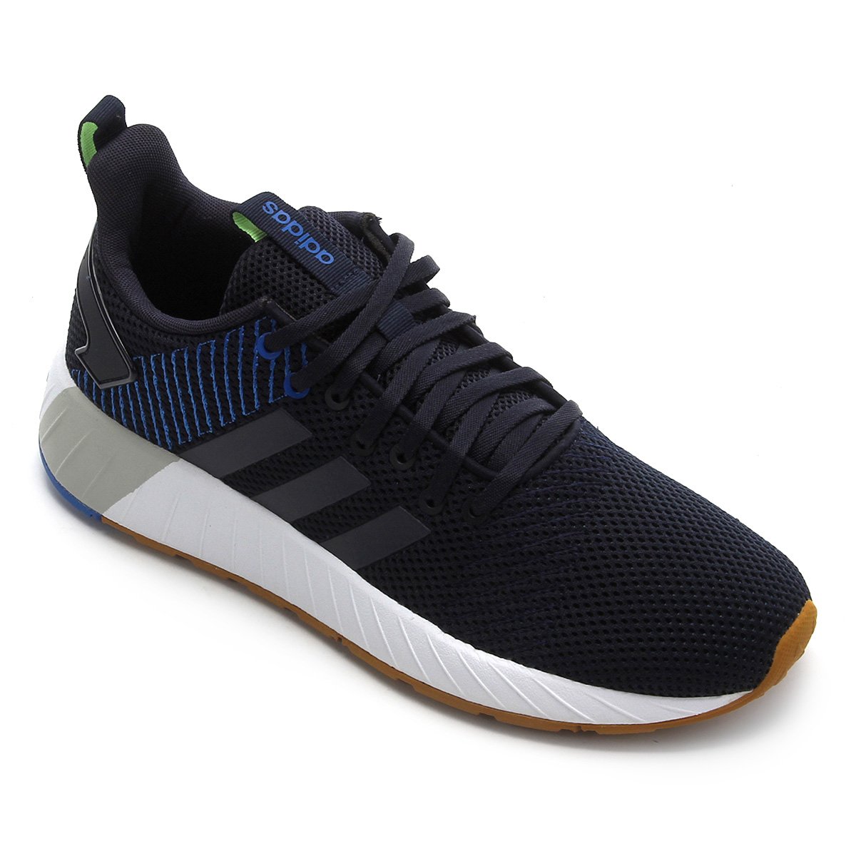 Tênis Adidas Questar Byd Masculino - Marinho e Branco Menor preço em Tênis Adidas Questar Byd Masculino - Marinho e Branco