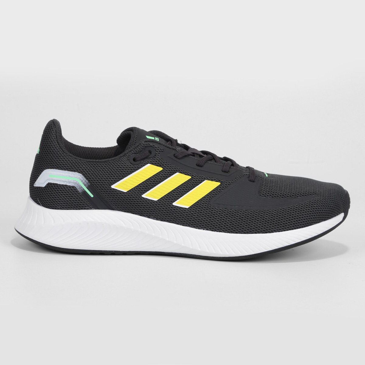 Tênis Adidas Runfalcon 2.0 Masculino - Preto+Amarelo Menor preço em Tênis Adidas Runfalcon 2.0 Masculino - Preto+Amarelo