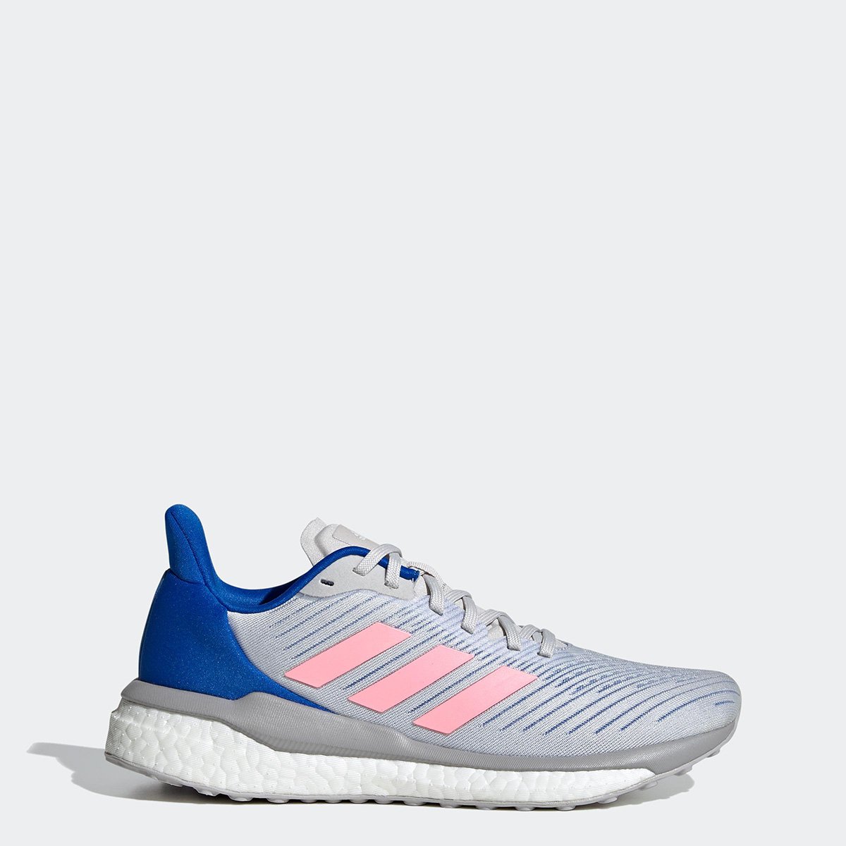 Tênis Adidas Solar Drive Boost 19 Feminino - Branco+Azul Menor preço em Tênis Adidas Solar Drive Boost 19 Feminino - Branco+Azul