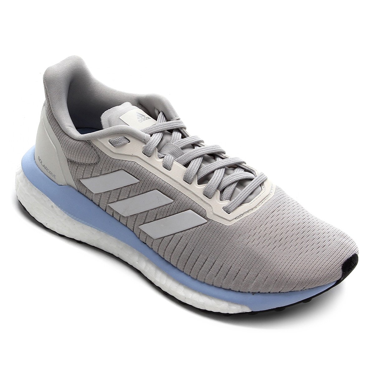Tênis Adidas Solar Drive Feminino - Cinza+Azul Menor preço em Tênis Adidas Solar Drive Feminino - Cinza+Azul