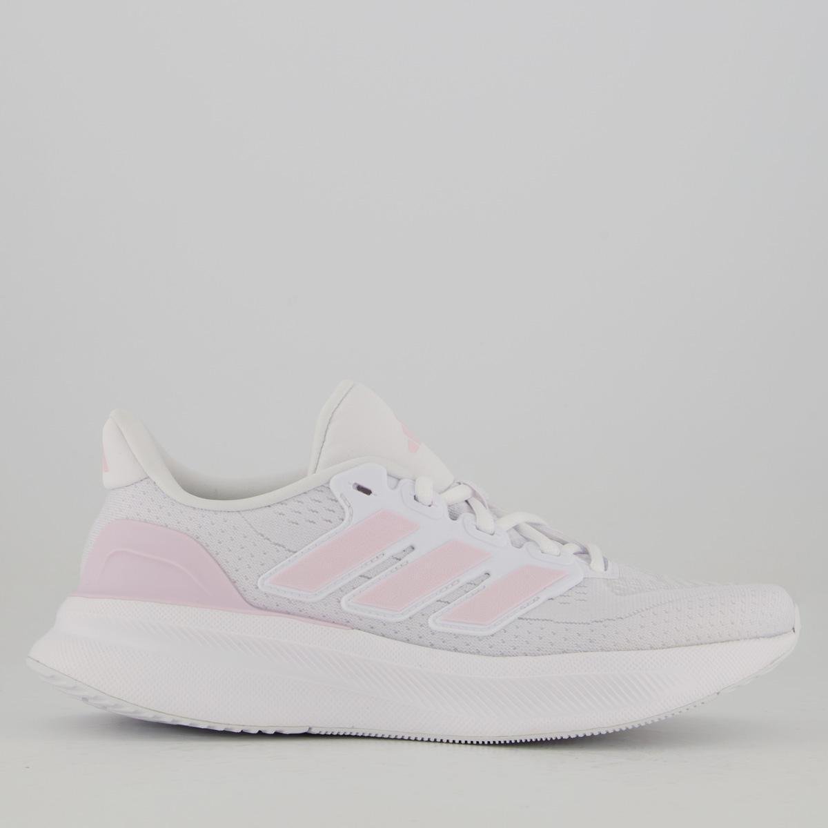 Tênis Adidas Ultrarun 5 Feminino Branco e Rosa