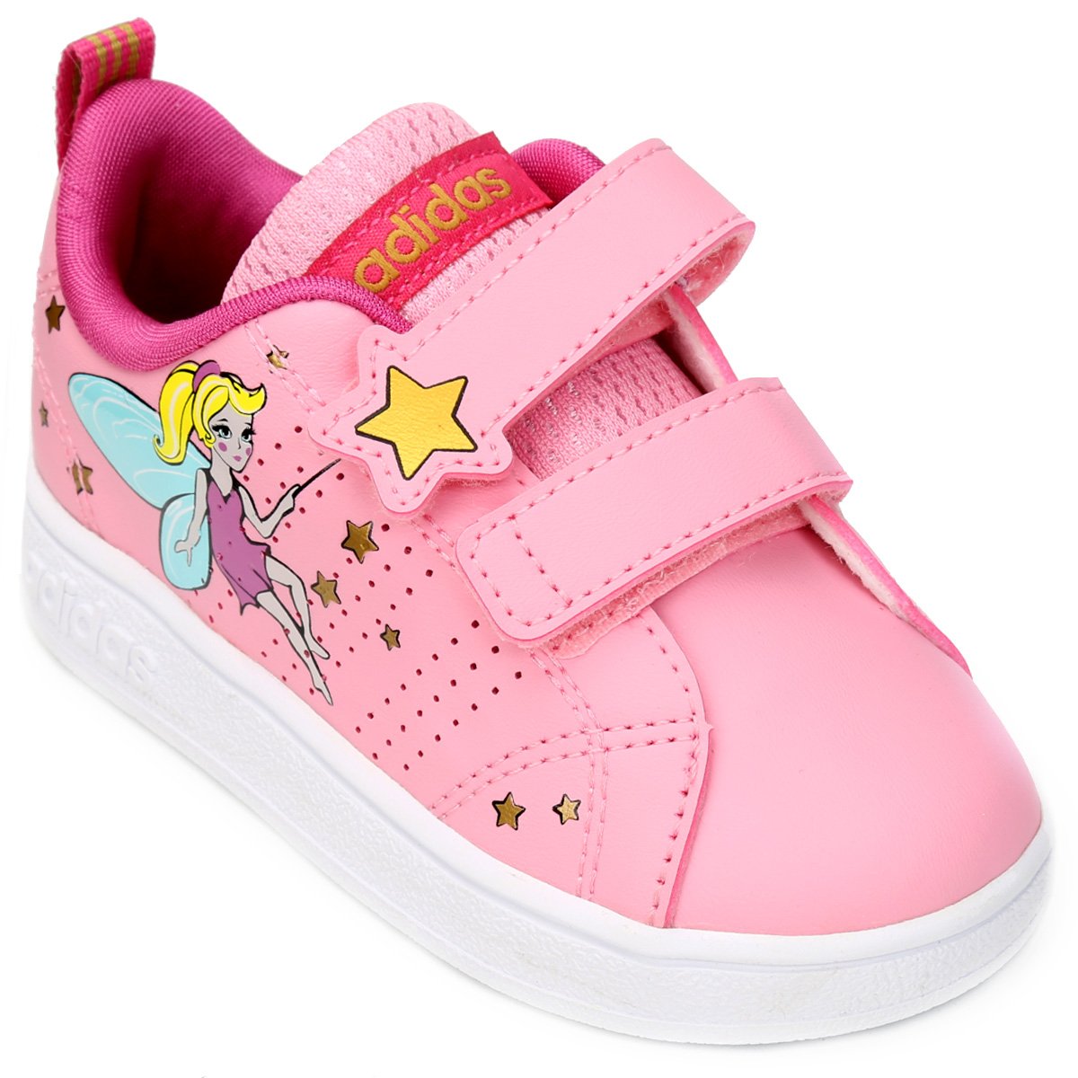 tenis adidas advantage clean rosa