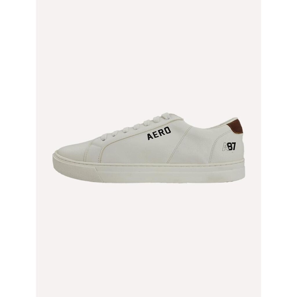 Tênis Aeropostale Masculino Casual Couro Aero A87 Marrom/Branco