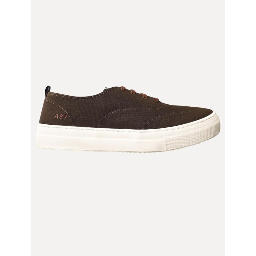 Tênis Aeropostale Masculino Casual Lona Baixo A87 Bordado Marrom Café