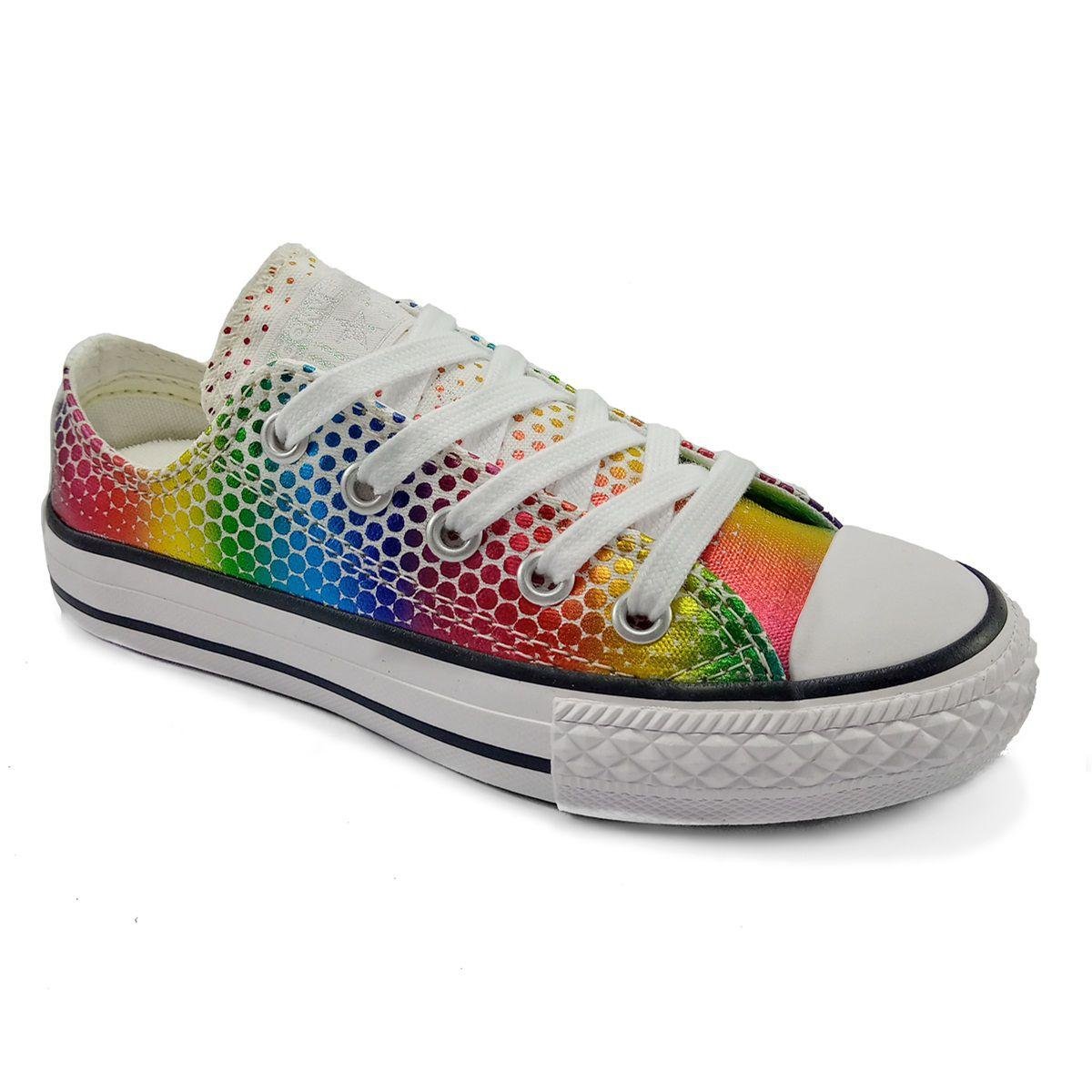 all star colorido cano alto