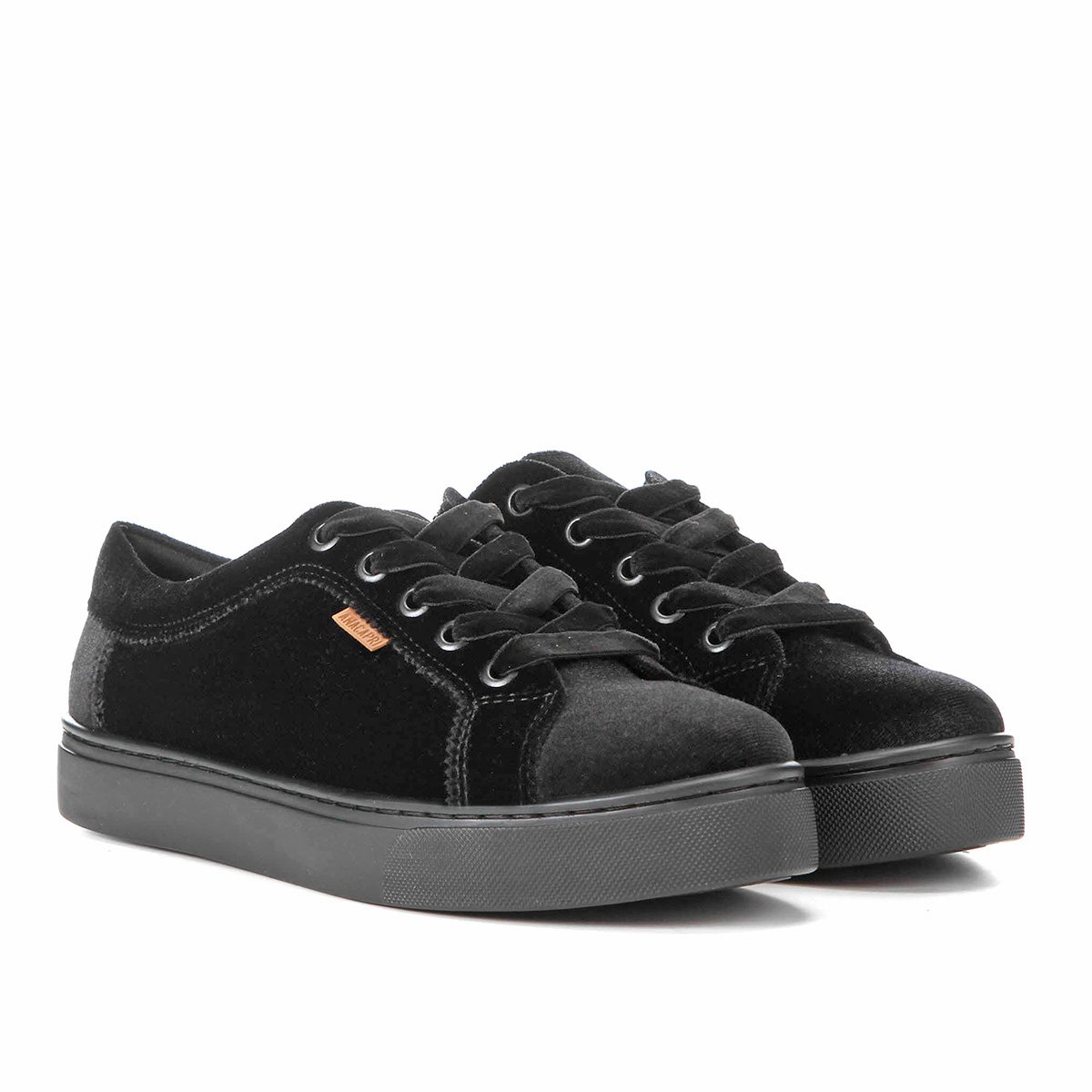 Tênis Anacapri Básico Veludo Feminino - Preto Menor preço em Tênis Anacapri Básico Veludo Feminino - Preto