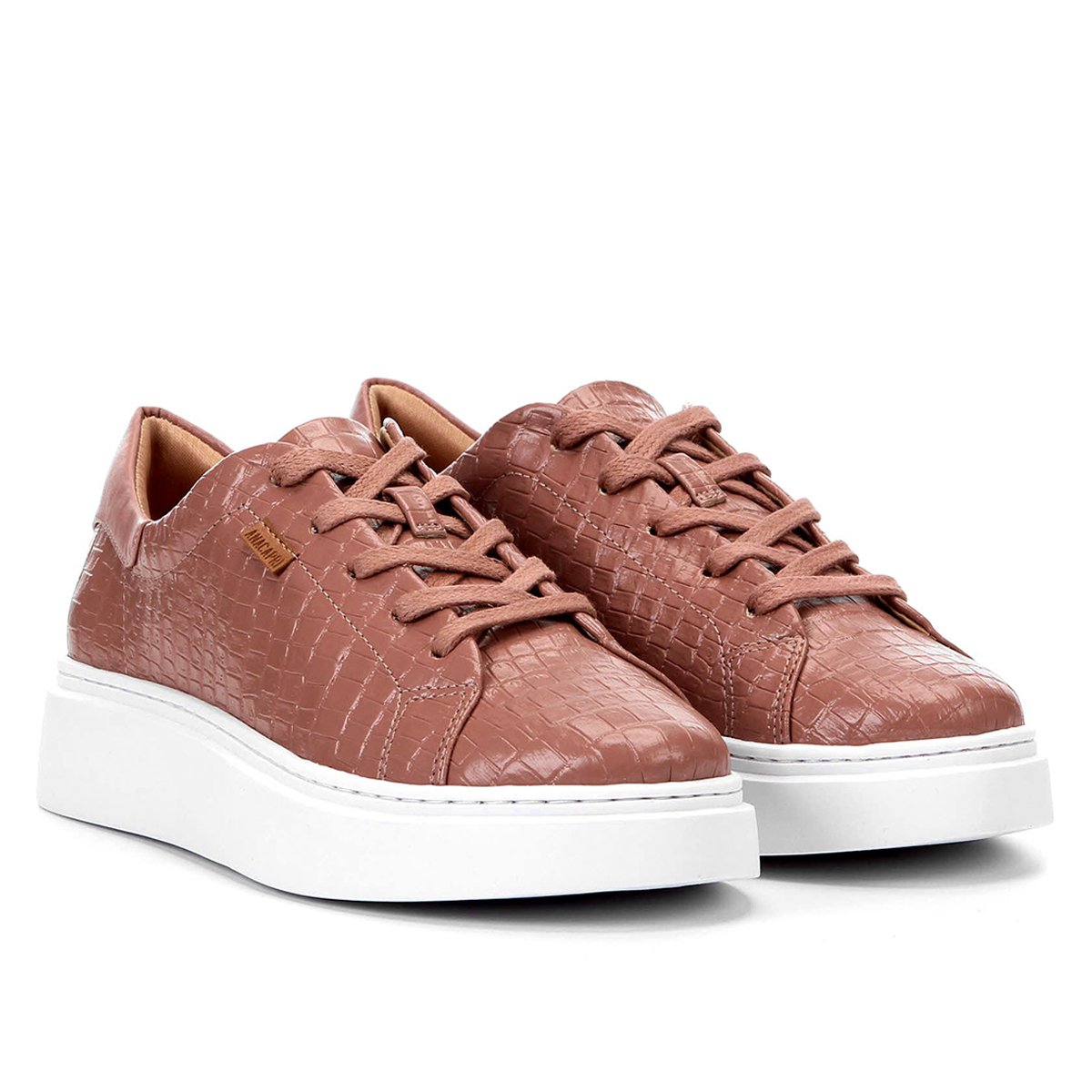 Tênis Anacapri Caixa Alta Croco Feminino - Nude Menor preço em Tênis Anacapri Caixa Alta Croco Feminino - Nude