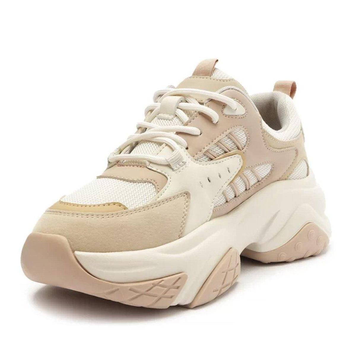 Tenis Anacapri Chunky Branco E Bege Vivi Zattini - Main Image